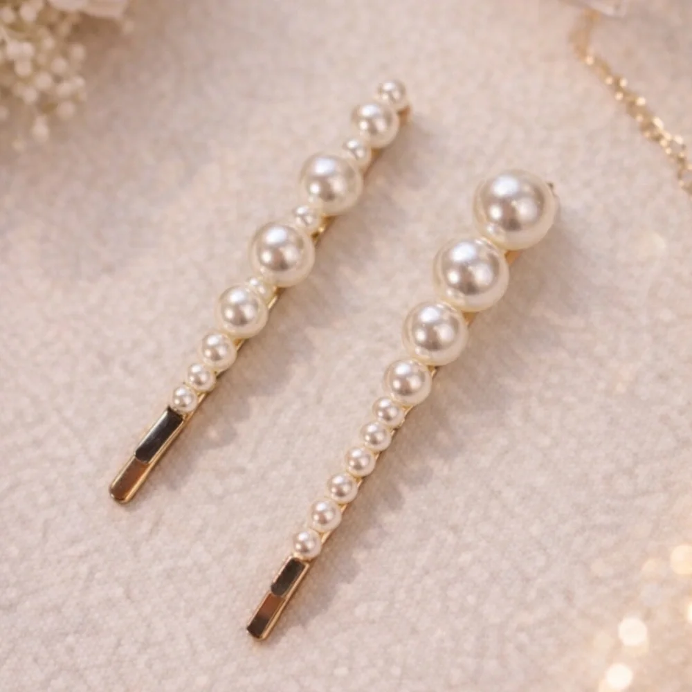 NWT Elegant Pearl Hair Pins Set of Two Coquette